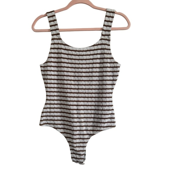 Boho Classic Willow Root Striped Ribbed Bodysuit - Picture 1 of 7
